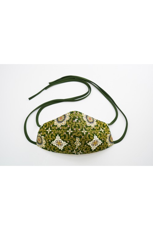 Tie Back - Batik Mask (Green)