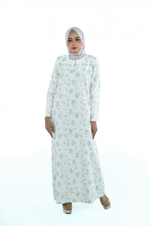Gold-Lined Floral Jubah