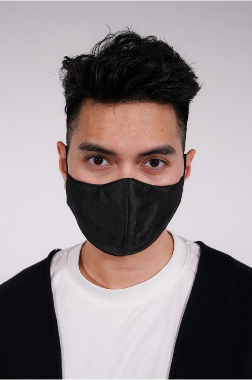 Men's - Shantung Silk Mask (Black)