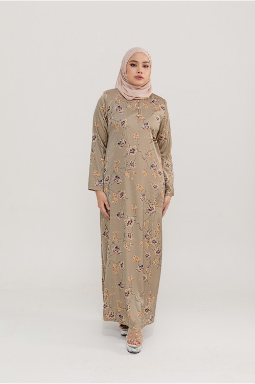 Gold Floral Abstract Jubah