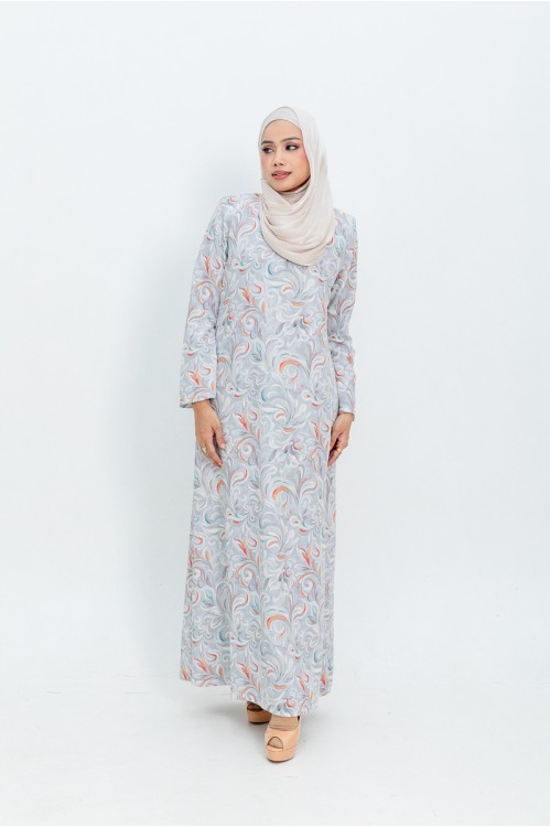 Silver Swirls Jubah