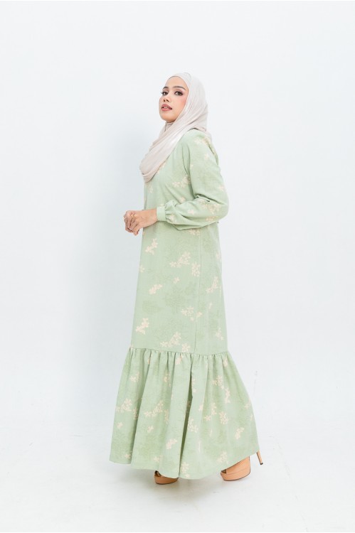 Embossed floral Maxi (Lime)